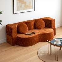 Sofá de Terciopelo Comprimido 25, Nuevo Sofá Cama Plegable de Doble Uso para Apartamentos Pequeños, con Esponja Integrada y Compresión al Vacío