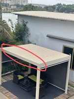 Auvent de toit à lame de perche étanche, pergola étanche en aluminium/cadre en aluminium étanche