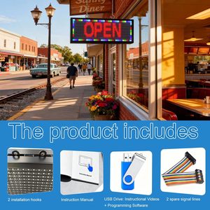 Letrero LED a Todo Color IP65 P10, Programable por WiFi, Letrero Digital Colgante para Entrada, Luz Decorativa, Enchufe Personalizado para Reino Unido/EE. UU./Australia/UE - Product Image 4