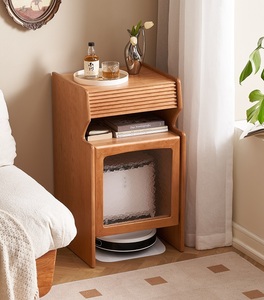 L9103 mobili da soggiorno moderni cassettiera <span class=keywords><strong>in</strong></span> legno di ciliegio, cassettiera laterale con porta <span class=keywords><strong>in</strong></span> <span class=keywords><strong>vetro</strong></span> - Product Image 1