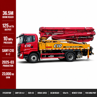 Camion pompe à béton d'occasion Sany 37m C10 4x2, 2025, 23000kg, Pompes à béton Sany SY5230THBF, Prix compétitif, Exportation