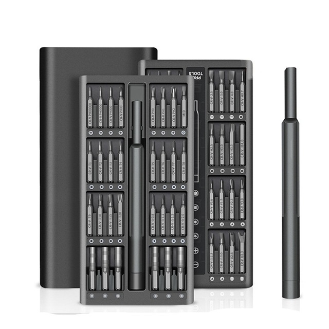 63 in 1 Small Precision Screwdriver Set With 62 Pcs CR-V Steel Driver Bits Electronics Repair Tool Kit