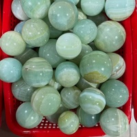 Sphère de calcite naturelle des Caraïbes de haute qualité, boule de cristal vague océanique, pierre précieuse polie à la main pour la méditation et la décoration
