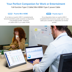 <strong>15</strong>.6 <strong>Inch</strong> 1080P IPS LCD Portable <strong>Monitor</strong> Type-C HD Connectivity Laptop Screen Extender - Product Image 4