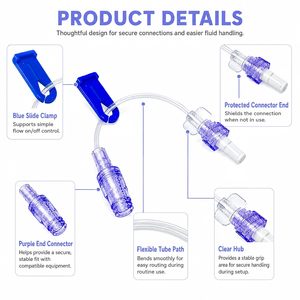 Kit de Conectores para Vía Intravenosa, Válvula sin Aguja, Conector Desechable y Estéril sin Aguja - Product Image 3