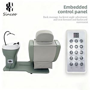 Hochwertiger, langlebiger Salon <span class=keywords><strong>Shampoo</strong></span> Stuhl Fiberglas becken Elektrisch verstellbare Massage Drehen Sie die Liege-Haar waschanlage - Product Image 3