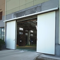 Puerta Corredera Industrial de Acero Personalizada, Puerta Corredera Lateral Automática Aislada para Almacén, Fábrica, Taller y Logística