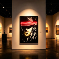 Peinture décorative aux néons, art lumineux LED personnalisé, peinture décorative avec éclairage UV, forme et design gratuits, décoration aux néons