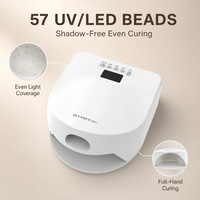 Lampe UV LED pour ongles à 57 perles, double zone 365nm 405nm, infrarouge, capteur automatique, écran LCD, lumière de polymérisation des ongles, vente en gros directe d'usine