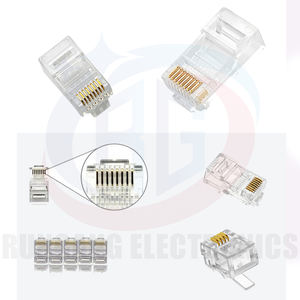 RG <span class=keywords><strong>RJ45</strong></span> Cat5e Cat6 blindé Keystone Jack Ethernet connecteurs avec plaqué or 50u30u15u6u de haute qualité - Product Image 3