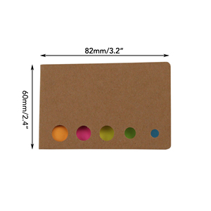 Bloc de Notas Adhesivas Portátil con Logotipo Personalizado, Tamaño de Bolsillo, Cubierta de Papel Kraft, Marcadores de Páginas de Colores para Regalos de Bienvenida - Product Image 5