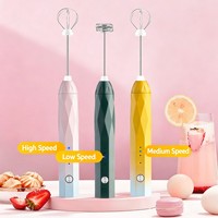 Mousseur à lait électrique sans fil, batteur à œufs, mini-mélangeur à café, outil de pâtisserie de cuisine, mixeur électrique rechargeable, mousseur à lait manuel
