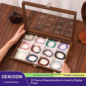 Boîte <span class=keywords><strong>de</strong></span> rangement pour bijoux en cristal anti-poussière avec couvercle, style européen rectangulaire, boîte <span class=keywords><strong>de</strong></span> collection à fermeture à pression - Product Image 3