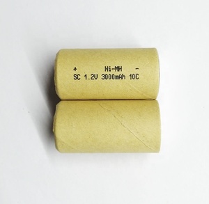 Bateria <span class=keywords><strong>NiMH</strong></span> Sub C <span class=keywords><strong>1.2V</strong></span> 3000mAh Tamanho SC Sub-C Taxa 10C Embalagem <span class=keywords><strong>OEM</strong></span> para Ferramentas Elétricas Lanterna Brinquedos - Product Image 1