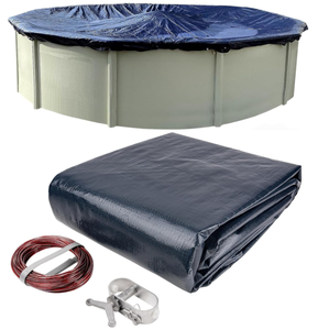 Cubierta Reforzada para Piscina de Invierno, Protección UV, Resistente a Desgarros y al Viento, Bloquea Hojas y Residuos, Compatible con Piscinas Enterradas/Superiores - Product Image 1