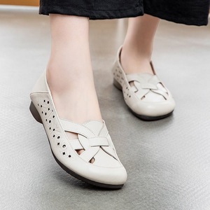 Sandalias Planas Elegantes para Mujer, Color Sólido, Punta Redonda, Deslizables, Transpirables, de Microfibra, Zapatos de Verano, Envío Directo - Product Image 1