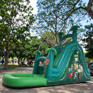 Ben 10 phim hoạt hình PVC trượt nước <span class=keywords><strong>Inflatable</strong></span> cho công viên nước với tích hợp quạt gió và bộ dụng cụ sửa chữa phụ kiện - Product Image 1