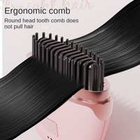 Mini peigne lissant avec écran LCD, brosse à cheveux électrique sans fil, longue durée de vie de la batterie
