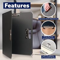 Carpeta de Archivos A3 de Primera Calidad, Carpeta de Papelería de Oficina, Clips para Carpetas, Portapapeles Plegable con Almacenamiento