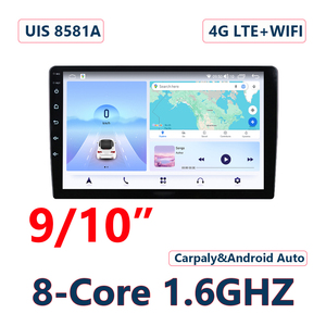 Reproductor Multimedia DVD con Pantalla Táctil Universal de 9/10 Pulgadas, <span class=keywords><strong>Android</strong></span> 12, Octa-core, 1280P, Estéreo para Auto <span class=keywords><strong>Android</strong></span>, Radio con WIFI 4G, Carplay, GPS - Product Image 1