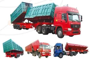 China Factory Best Price Tri-Axle Rollover Dump Semi-Trailer Side Tipper Semi Trailer Side Dump Semi Trailers For Sale