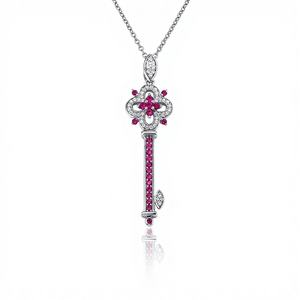 Colgante de Plata 925 de la Serie Counterattack con Incrustaciones de Cristal y Diamantes de Imitación Estilo Vintage - Product Image 1