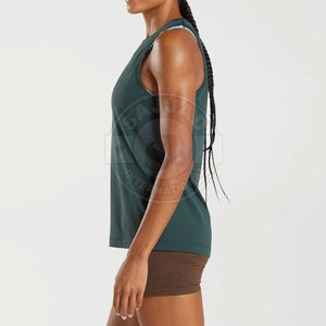 Cómoda ropa de fitness para gimnasio Camiseta sin mangas para mujer Ropa activa Precio bajo En stock Camiseta sin mangas para mujer - Product Image 3