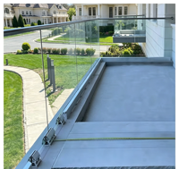 Balustrades modernes réglables pour terrasse, balcon, garde-corps en verre sans cadre, profilé de base en aluminium en forme de U