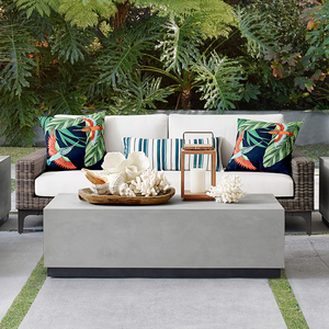 Design moderno creativo piccolo tavolo da tè per il cortile esterno silenzioso vento lato terrazza fatta a mano cemento cemento molo - Product Image 3