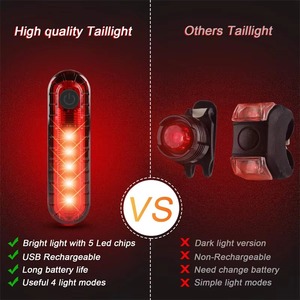 Casque d'extérieur puissant vélo phare <span class=keywords><strong>avant</strong></span> feu arrière route montagne cyclisme lumineux USB Rechargeable vélo lumière ensemble - Product Image 5