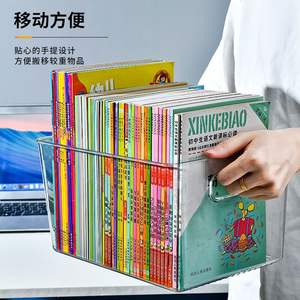 Contenedor de almacenamiento de plástico transparente, rectangular, 480g, apilable, para juguetes, papelería, organizadores de escritorio, libros, cosméticos - Product Image 2