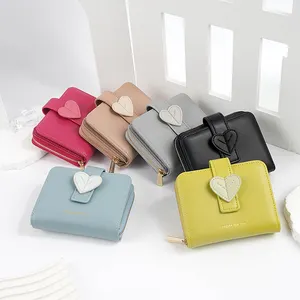 FOREVER FOR YOU Love Design Wallet Customized OEM Factory PU Women Zipper Wallet Short Wallet