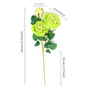 Roses artificielles Austin 30cm-100cm en plastique pour décorations de mariage et accessoires de maison - Product Image 3