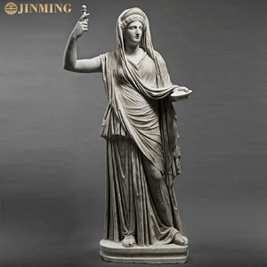 Escultura de estatua de mármol de tamaño real de la Reina <span class=keywords><strong>Hera</strong></span> de la mitología <span class=keywords><strong>griega</strong></span> antigua para decoración de jardín al aire libre, producto artesanal de piedra - Product Image 1