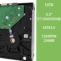 ST10000VE0008 Disco Duro SATA3.0 de 10 TB y 6 GB/s, Velocidad de 7200 RPM, Caché de 256 MB, Compatible con Funcionamiento Continuo 24x7 para una Carga de Trabajo de 550 TB/año