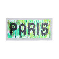 Patchs de lettres réversibles à paillettes « PARIS, VIP, STAR », lettres brodées thermocollantes DIY pour vêtements et accessoires