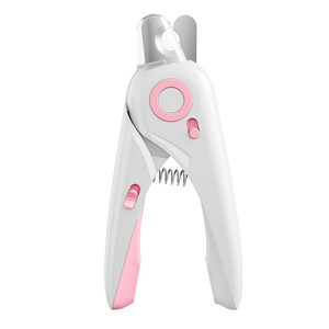 Pet Nail Clippers With Led <b>Light</b> For Cats And <b>Dogs</b> Grooming Tool Battery Powered Plastic Pink Blue Color - Product Image 5