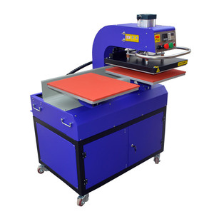 Double Station Pneumatic Heat Press Machine 40x50/40/60, Automatic Flatbed Press with Dual Worktables for Home &amp; Industrial Use