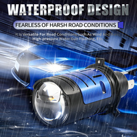 Lentille de phare de moto universelle H4 P43T HS1, faisceau haut et bas, 6500K, lentille de projecteur de phare automatique, ampoule de phare automatique 45W, DC 12V