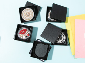 रचनात्मक धातु पोर्टेबल तह कॉस्मेटिक मिरर ज़ेबरा डिय डबल-पक्षीय छोटी छोटी जेब मेकअप सुंदरता व्यक्तिगत आवर्धक - Product Image 6