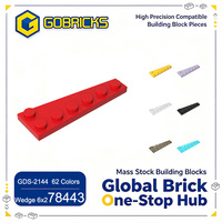 Gobricks GDS-2144 Pièces de construction 78443 Plaque en coin 6x2 Gauche Briques de construction en vrac Pièces détachées compatibles MOC Plaque en plastique