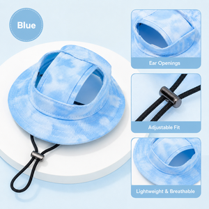 Cotton Print Adjustable Cut Leisure Style Outdoor Hat Sport All Seasons Cap for Small Medium Large <b>Dogs</b> - Product Image 3