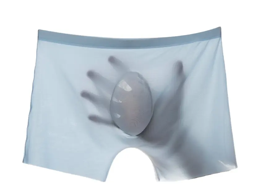กางเกงในบ็อกเซอร์ใสผ้าวิสคอตตอนไนลอนบางพิเศษสำหรับผู้ชาย,กางเกงชั้นในเซ็กซี่ระบายอากาศได้ดี