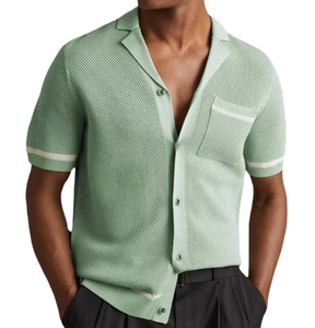 <span class=keywords><strong>Polo</strong></span> da Uomo Personalizzabile con Logo, Tinta Unita, Traspirante, in Maglia Bonded, a Maniche Corte, con Collo, Scavato, per l'Estate, Abbigliamento Casual - Product Image 1