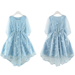 The New Modern Summer Wholesale Beautiful Girls Western Pattern Princess Dress Korea of Cuhk Children From China - Product Image 6