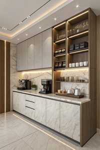 Diseño de Muebles de Cocina Modulares Modernos con Acabado Mate, Detalles en Madera, Cajones de Cierre Suave y Solución de Almacenamiento Contemporánea - Product Image 5