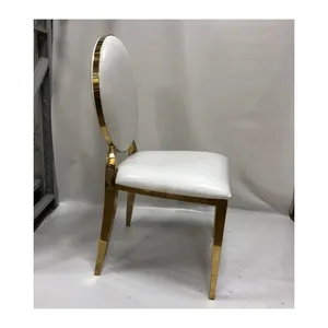 Прочный высококачественный обеденный стул, стул Наполеона из нержавеющей стали, свадебный стул для Ресепшн
