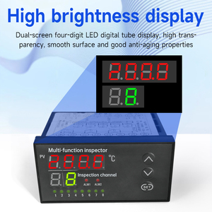 منظم حرارة أوتوماتيكي 4-20 مللي أمبير مع شاشة LED، جهاز مراقبة درجة الحرارة بـ 8 قنوات، مؤشر درجة الحرارة - Product Image 5