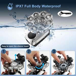 Factory Supplier Waterproof <b>Head</b> <b>Shavers</b> <b>for</b> <b>Men</b> 6 in 1 Multifunctional Bald Grooming Kit Cordless Electric Razor - Product Image 4