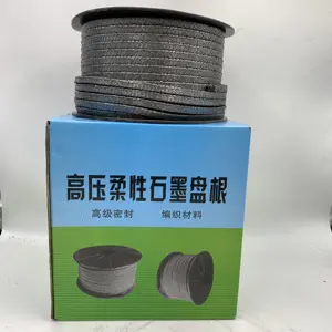 Black Gland Packing Ring Graphite Gland Flexible Graphite Expansion Braided Seal Ring For Compressor